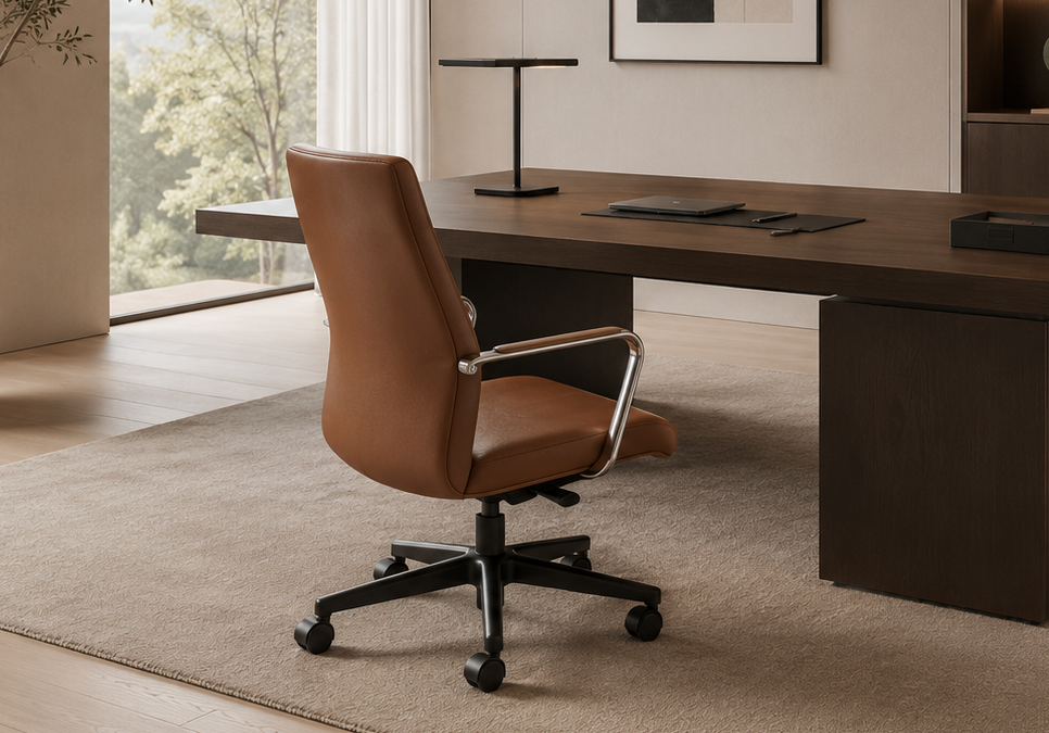 Poltrona Mas oscillante con base nera